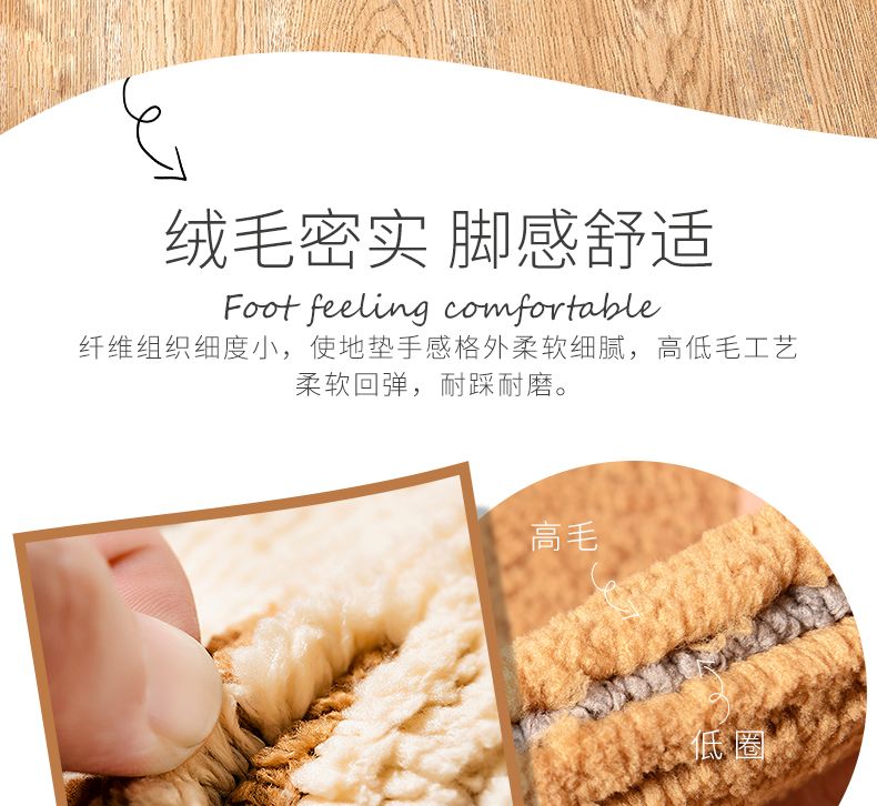 大达入户门地垫进门门厅卧室垫卡通脚垫家用防滑垫刺绣垫40X60详情图4