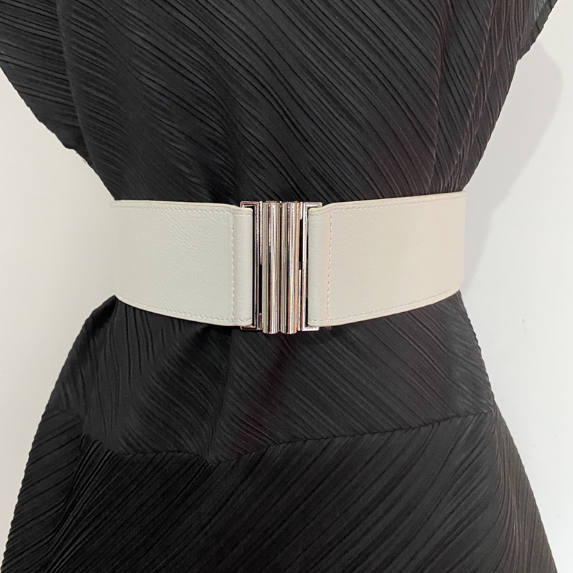 Source Factory: Women's Elastic Buckle Waist Seal Belt full figure