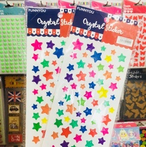 Glue star sticker pentagram