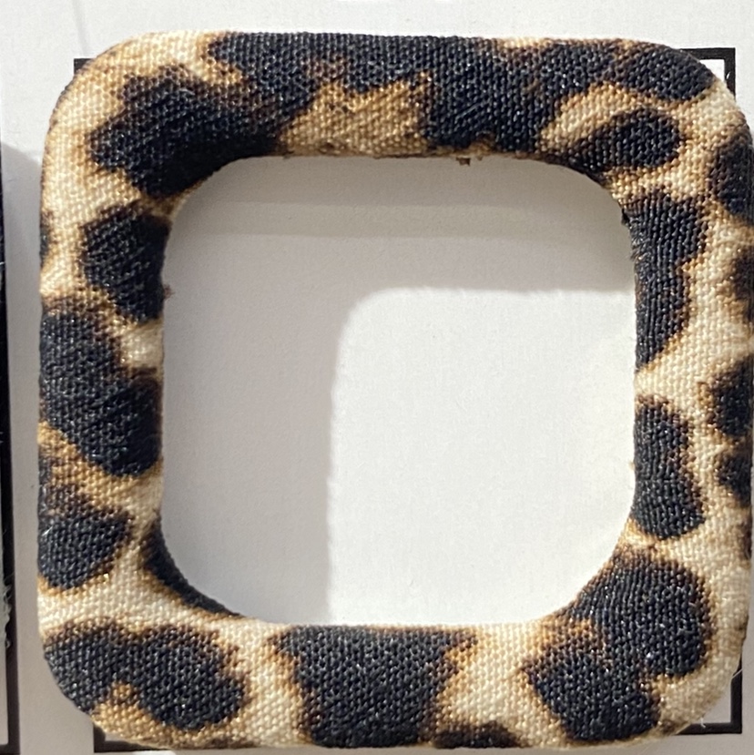 Upscale new cloth bag buttons leopard print flannelette coat sweater trench coat irregular buttons square 29 buttons thumbnail