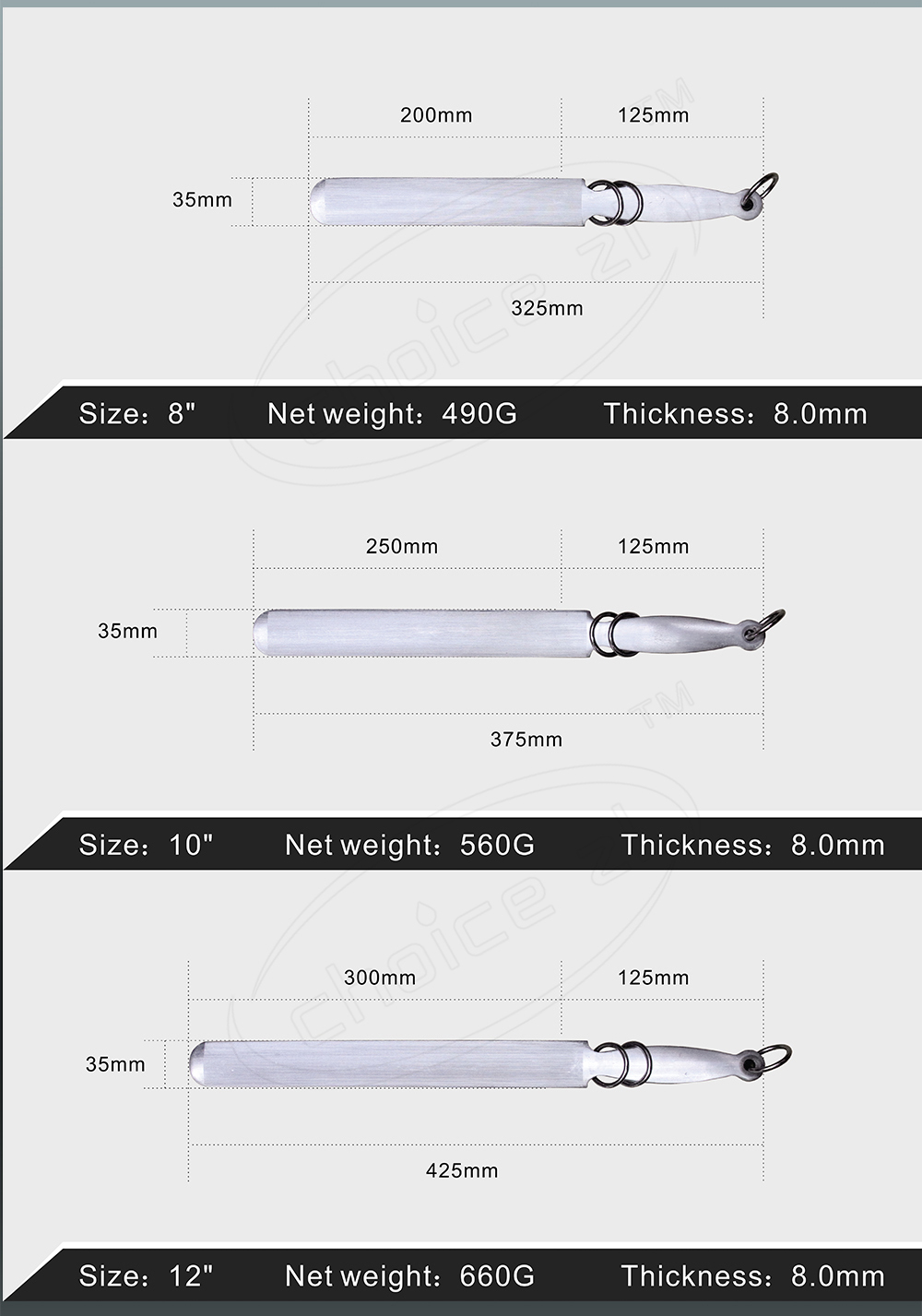 不锈钢宽面磨刀棒 精拉细节图