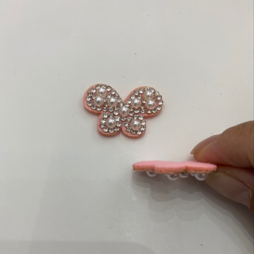 Pearl butterfly ultrasonic accessory jewelry headwear color, hand-decorated with small cloth flowers, pearl butterfly ultrasonic accessory jewelry headwear color, hand-decorated with small cloth flowers, pearl butterfly ultrasonic accessory jewelry headwear color Specification image