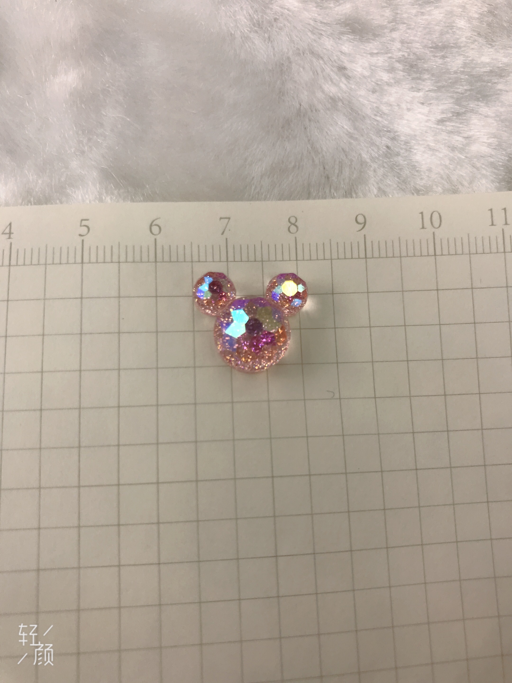 ab glue epoxy resin glass cut headwear accessories, stationery accessories, pendants, glitter, AB color mice details Picture