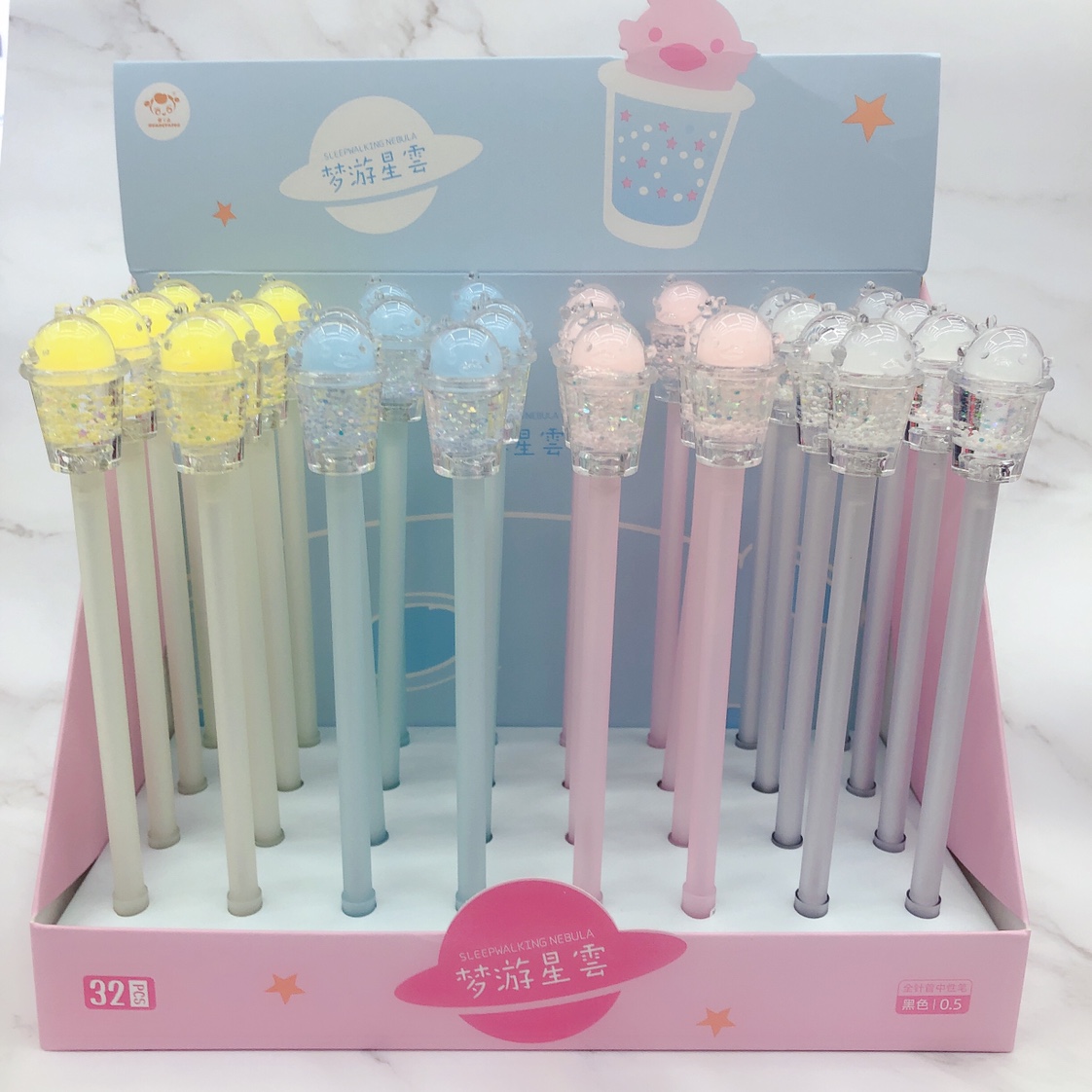 Korean version creative Dreamy starry Sky Chicken acrylic gel pen