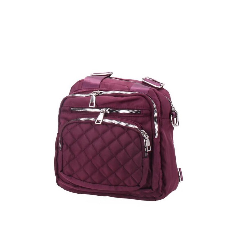 现货2020夏季新款休闲女纯色旅行车缝线背包三用白底实物图