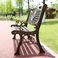 户外椅子铁艺双人庭院长椅家用休闲座椅防腐防水铸铝长条椅公园椅产品图