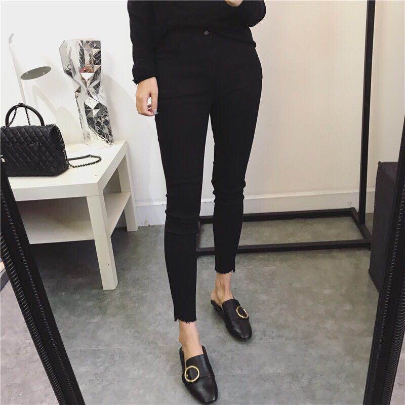 秋新品百搭弹力显瘦外穿小脚打底裤