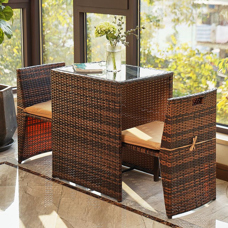 藤椅三件套阳台桌椅小茶几网红简约套装户外露天休闲咖啡桌椅组合产品图