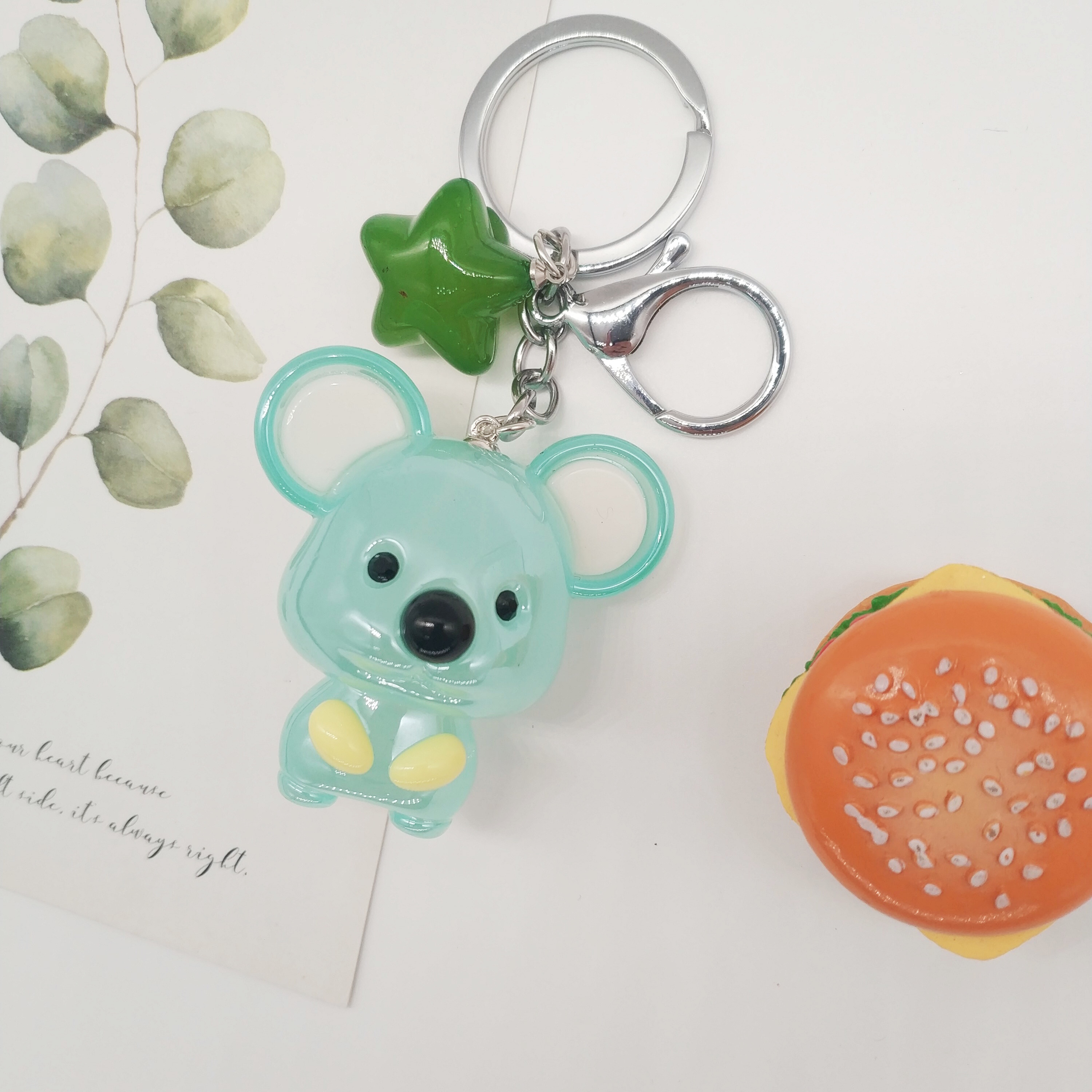 Creative New Crystal Jelly Mouse Keychain Cartoon Jelly Magic Mouse Couple Bag Pendant Female undefined