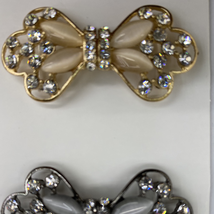 66# Factory Direct Metal Clothing Accessories New Diamond-Inlaid Mink Fur Buckle Alloy Rhinester Decorative Button