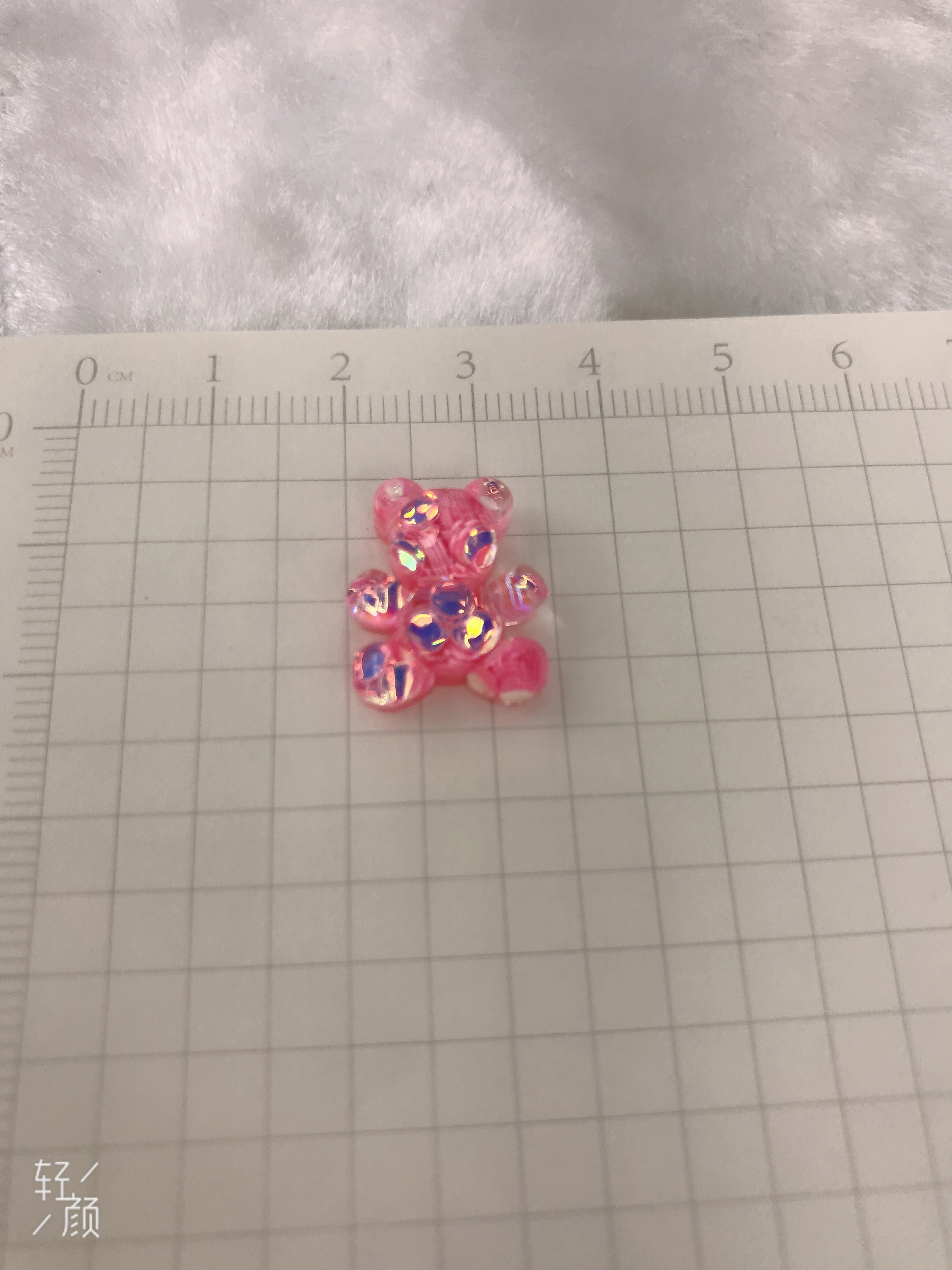 ab胶环氧树脂玻璃切面AB彩亮片小熊产品图