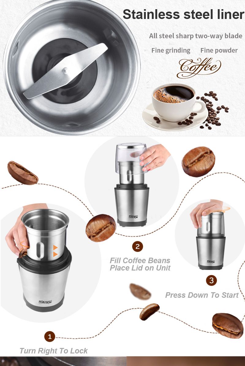 DSP/丹松 家用迷你意式咖啡机蒸汽打奶泡便携式自动咖啡机研磨机详情图6