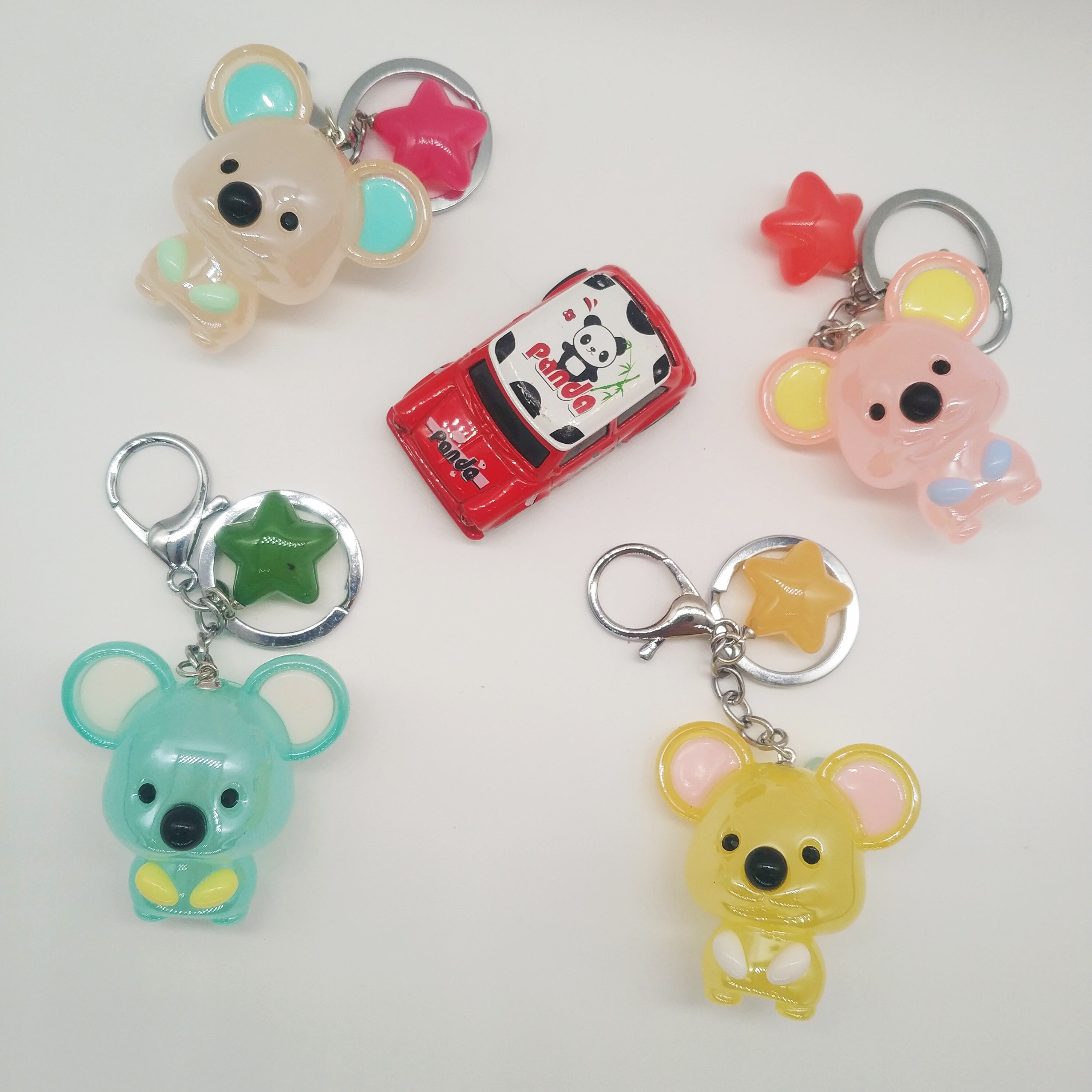 Creative New Crystal Jelly Mouse Keychain Cartoon Jelly Magic Mouse Couple Bag Pendant Female details Picture