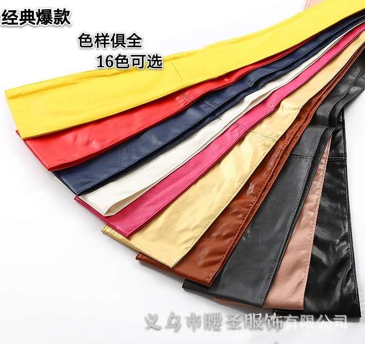 Source Head Factory Wholesale: Women's Waist Long Ribbon Accessories Bow Wide Belt With Dress Fashion Ladies Belt undefined