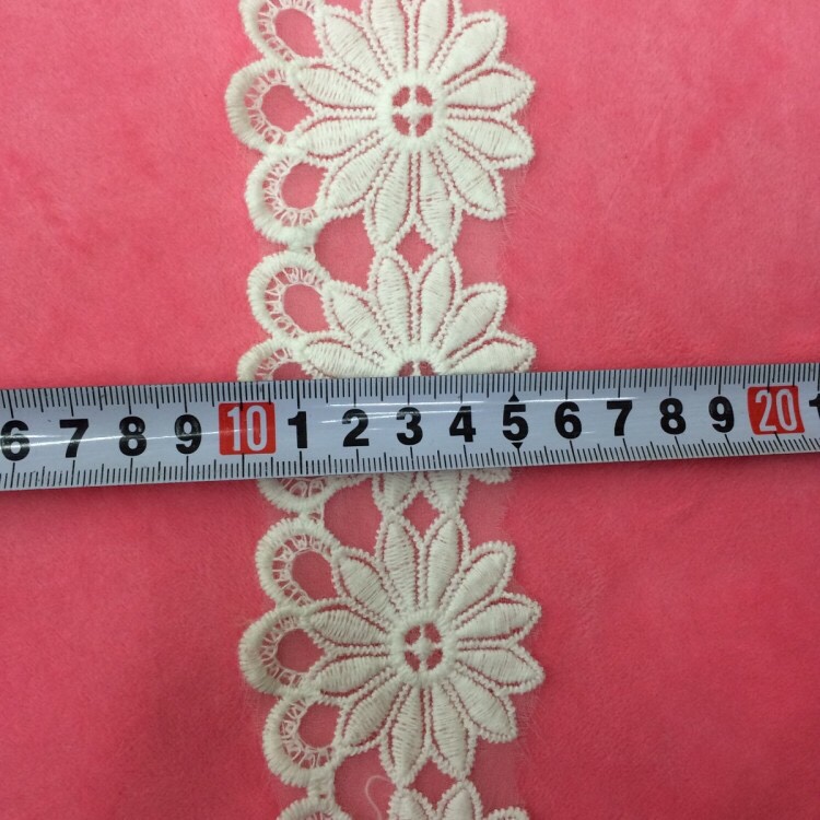 Embroidery on mesh fabric and cotton thread details Picture