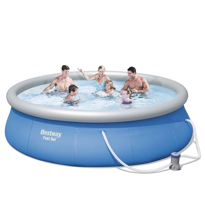 Inflatable quick-rise portable swimming pool home courtyard set with filter pump inflatable pool details Picture