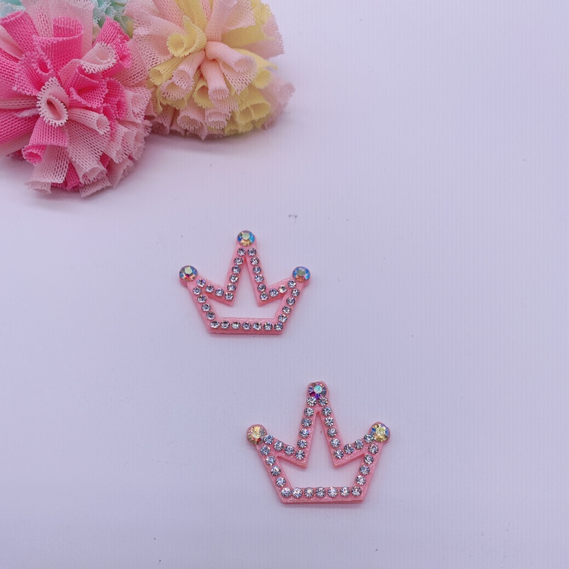 Hollowed-out diamond crown, ultrasonic half-bead accessories, small flower ornaments, headwear colors, small ding cloth flowers, handcrafted decorative flowers