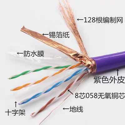 电脑连接线网线五类网线六类网线305米6E网线CAT6室内网线家装网线