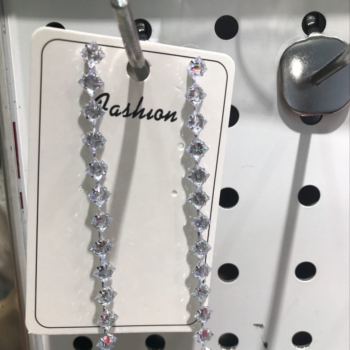 5×5 square inverted zircon earrings thumbnail
