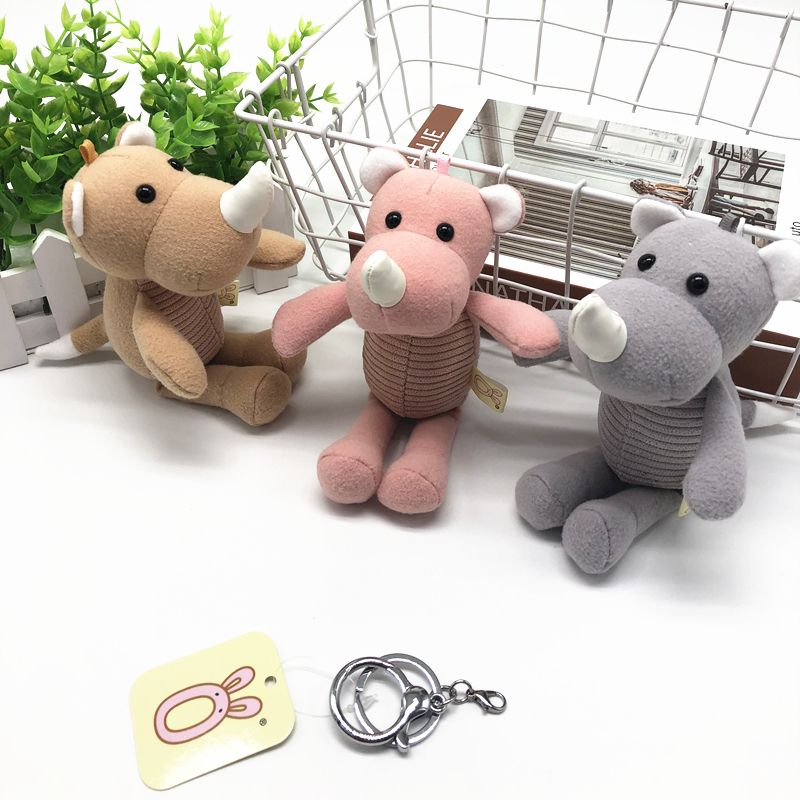 Bonnie Rhino plush toy key chain Calf doll pendent year of the Ox boutique doll machine wholesale