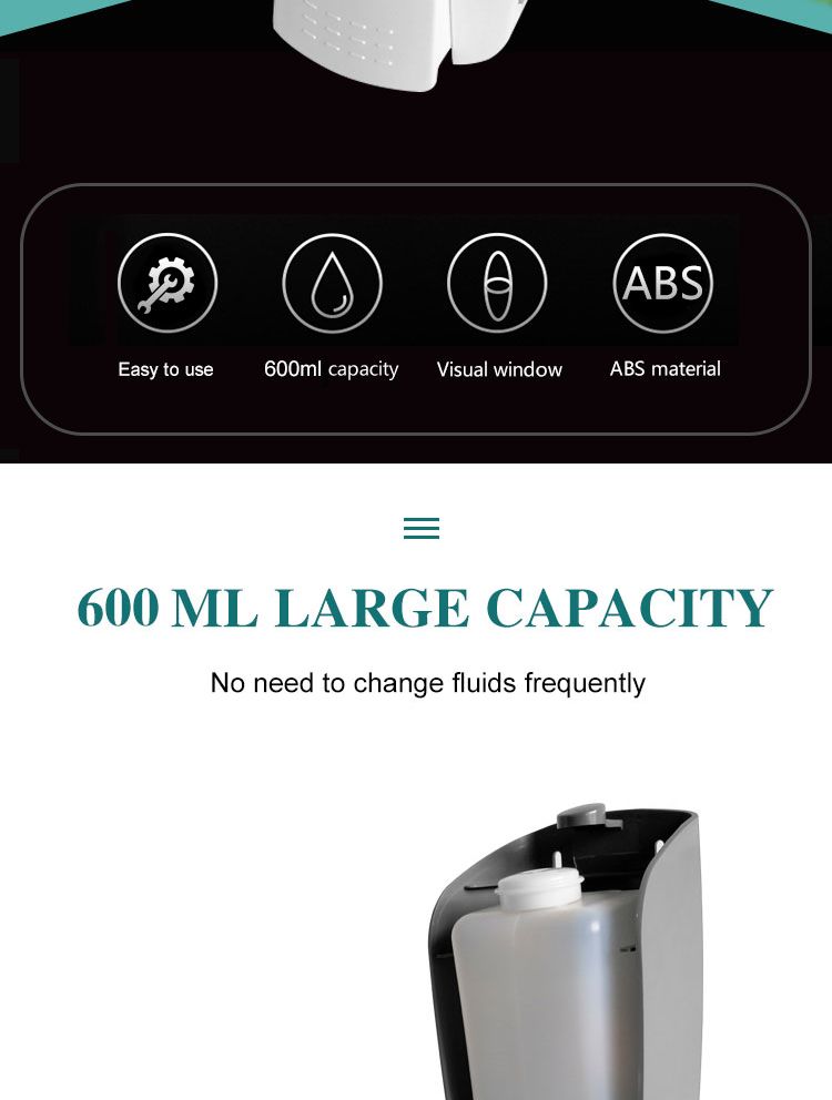 1000ML白色手动塑料皂液挂壁式ABS塑料皂液器皂液洗手器洗手机详情图2