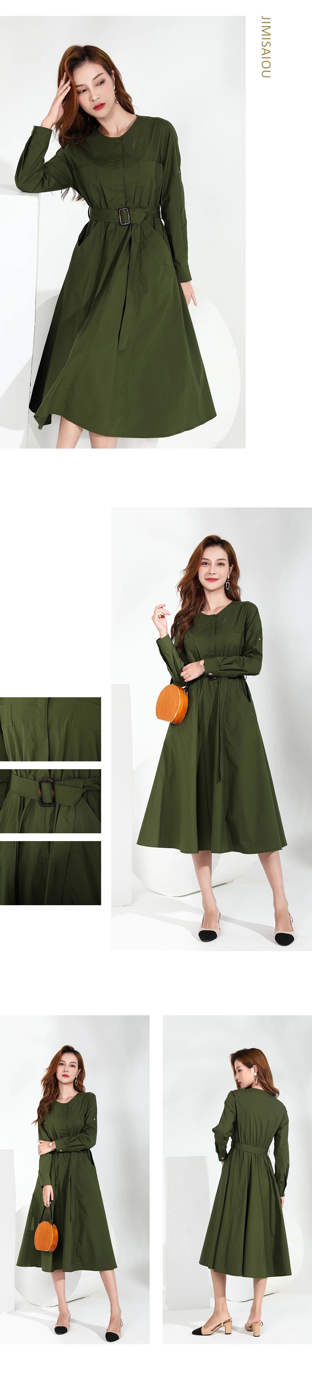 Jimmy Seio's 2020 autumn collection features a new fashionable dark green dress with a high-end style details Picture