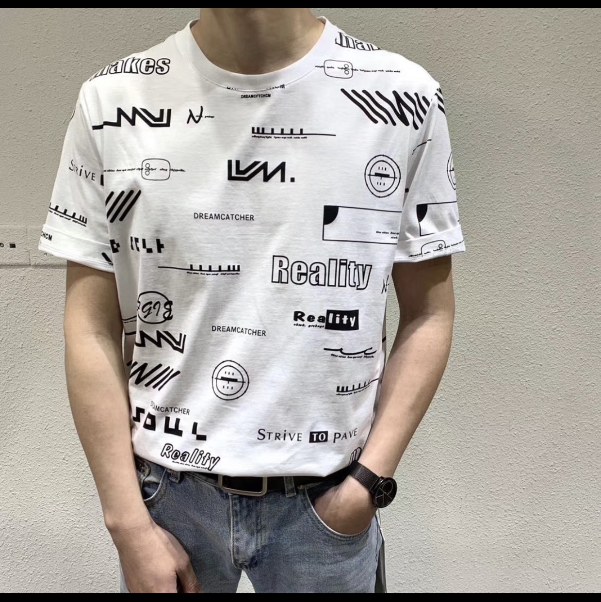 Fashion versatile round neck short sleeves thumbnail