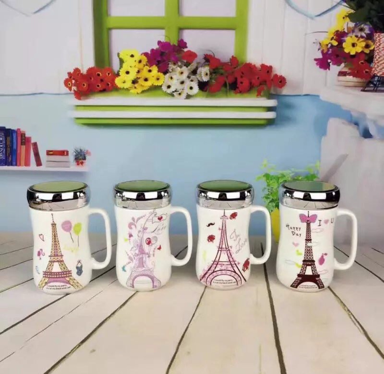 Creative ceramic mirror cups, mugs, tea cups, student water cups, factory direct sales