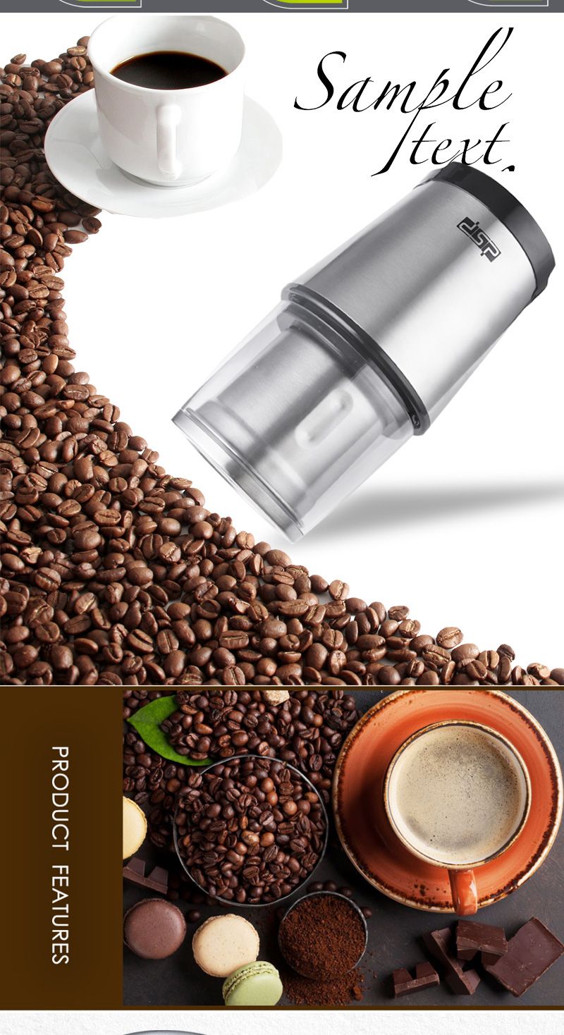 DSP/丹松 家用迷你意式咖啡机蒸汽打奶泡便携式自动咖啡机研磨机详情图8