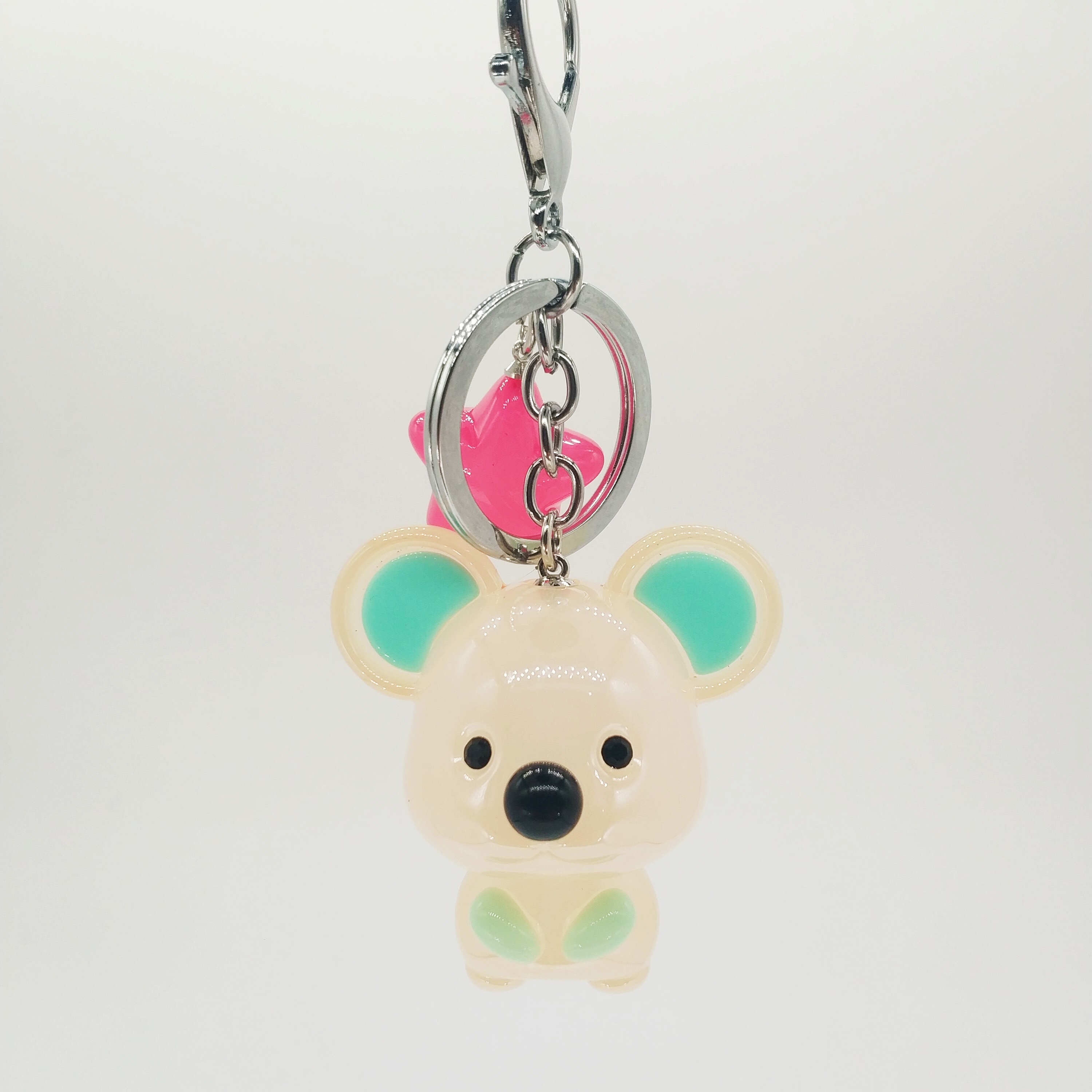 Creative New Crystal Jelly Mouse Keychain Cartoon Jelly Magic Mouse Couple Bag Pendant Female Item Picture