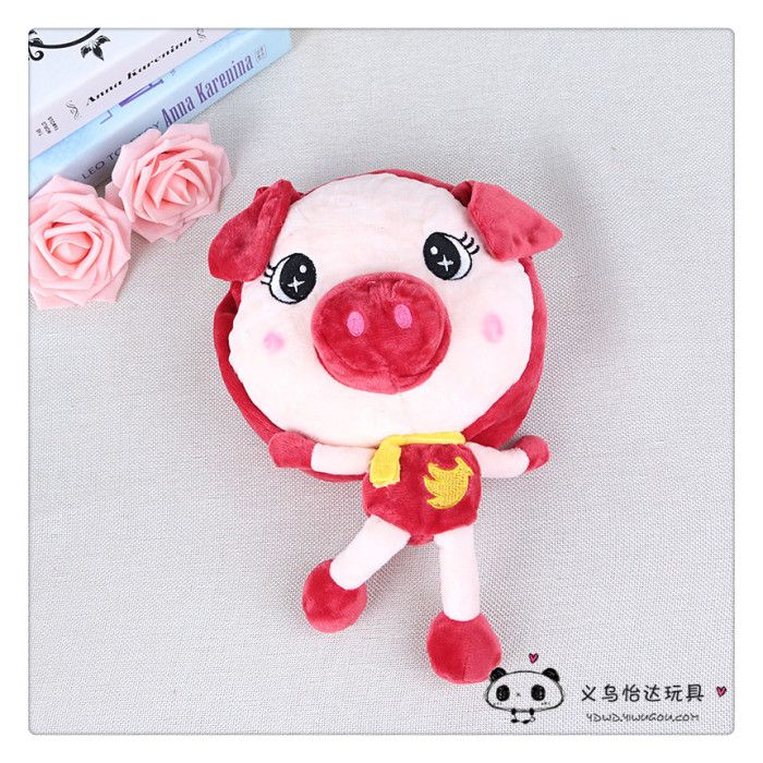 Cute plush single-shoulder bag, cartoon girl crossbody bag, Happy series pig bag, children's princess mini crossbody bag detail image 5