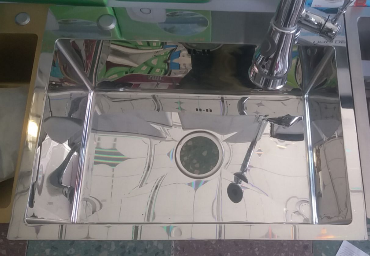 304 stainless steel thickened manual sink single slot mirror thumbnail