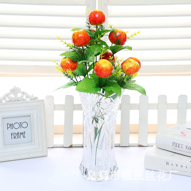 Yiwu Fumin Silk Flower produces and sells artificial flowers, artificial floral art, living room dining tables, home artificial oranges and fruits undefined