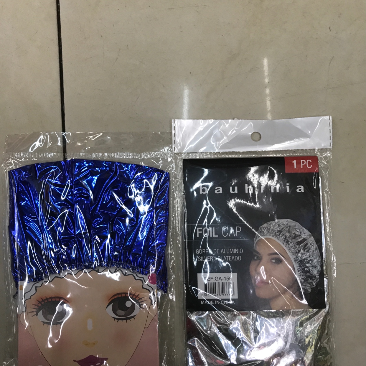 高档浴帽白底实物图