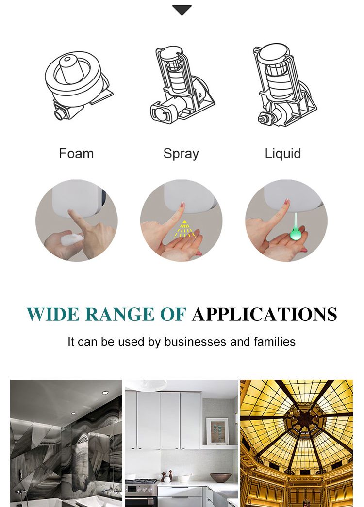 外贸款300mL白色塑料皂液器挂壁式手动按压式皂液器ABS塑料皂液器详情图3
