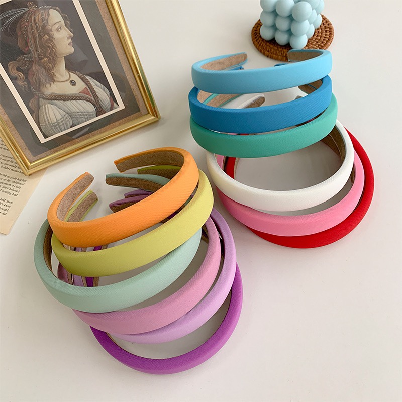 Candy-colored travel hair headband web celebrity wide-brimmed hair band fairy son super fairy pressure hair anti-slip simple Korean hair clip thumbnail