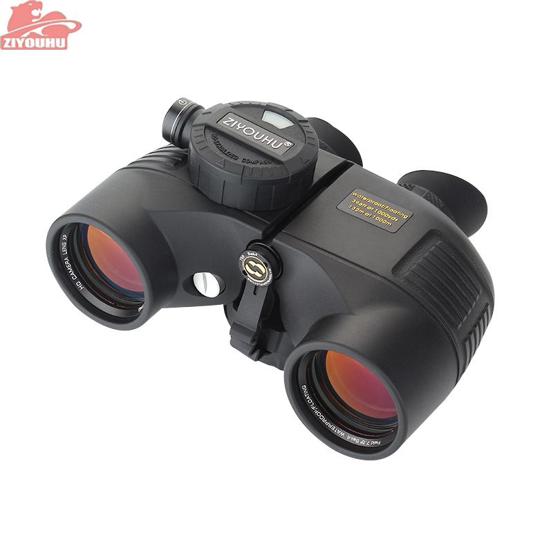 ZIYOUHU 7X50高倍高清防水双筒望远镜 测距带罗盘航海观察镜 Item Picture