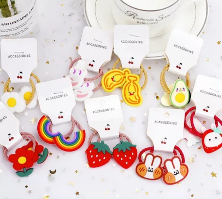 韩版儿童水果发圈 不伤发宝宝头绳皮筋 INS女孩可爱发绳