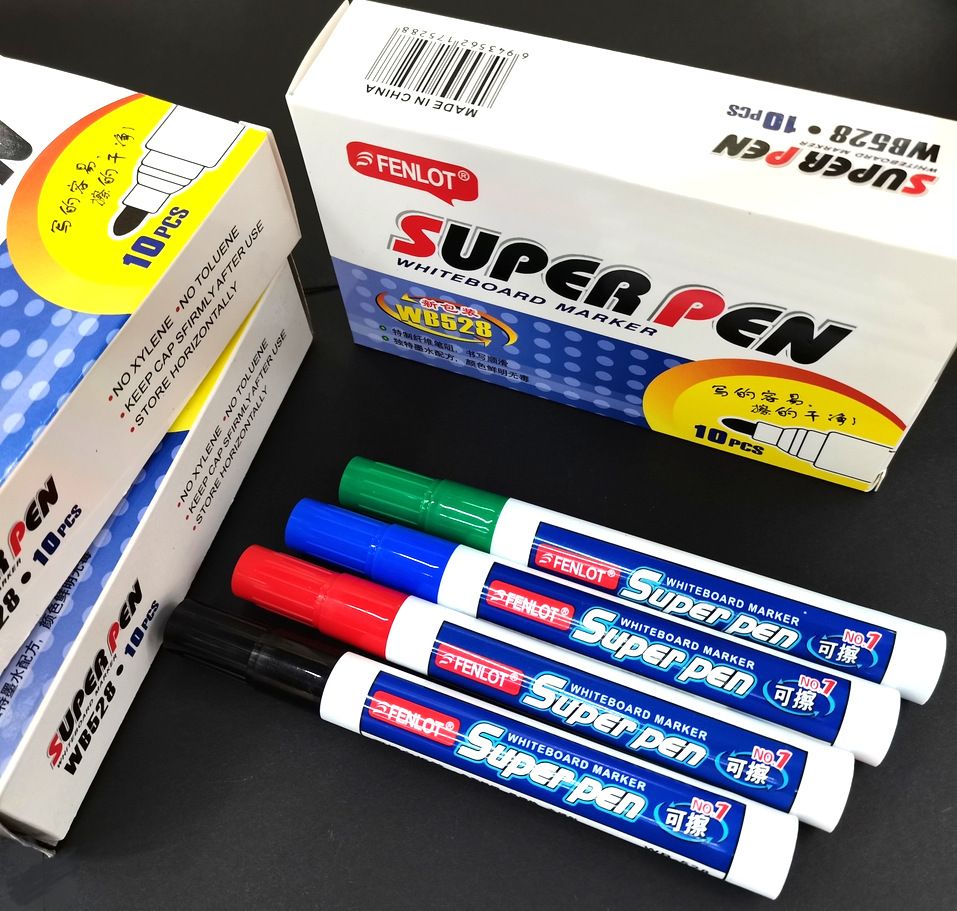 Whiteboard pens Children can erase teaching blackboard pens black, red, blue, green colored marker pens water marker stationery wholesale full figure