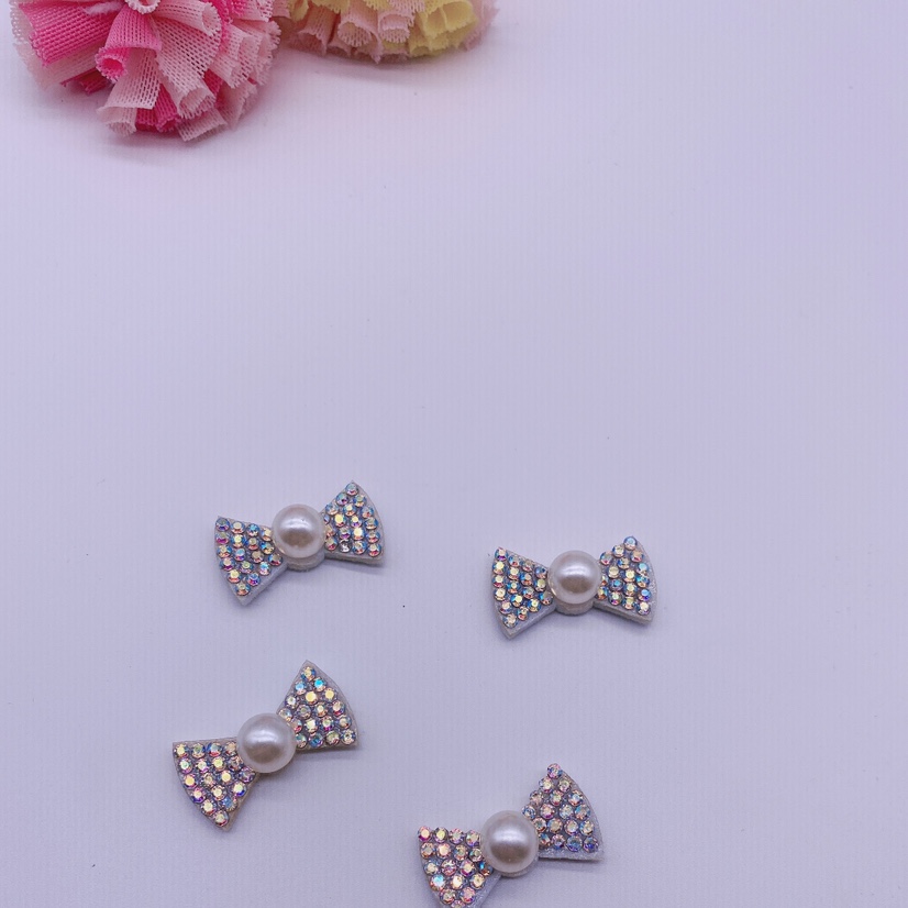 Bead and diamond bow tie ultrasonic accessory accessory, headwear color, small ding cloth flower, hand-decorated flower bead and diamond bow tie ultrasonic accessory accessory, headwear color, small ding cloth flower, hand-decorated flower bead and diamond bow tie ultrasonic matching