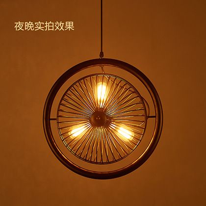 Loft industrial style decoration restaurant bar iron art lamps American retro theme bar designer chandelier