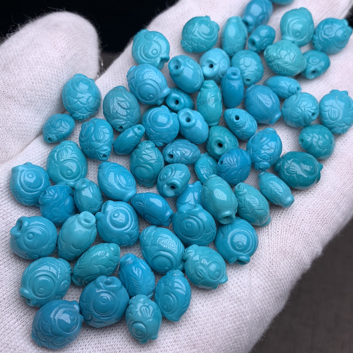 Raw ore high porcelain turquoise - Dudu mouth fish thumbnail