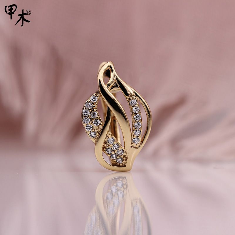 跨境专供批发耳饰亚马逊wish速卖通创意大气镶排钻耳环厂家定制细节图