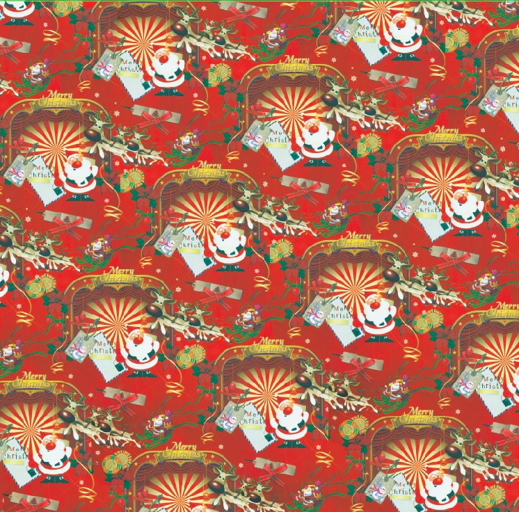 圣诞礼物纸包装纸红色圣诞老人