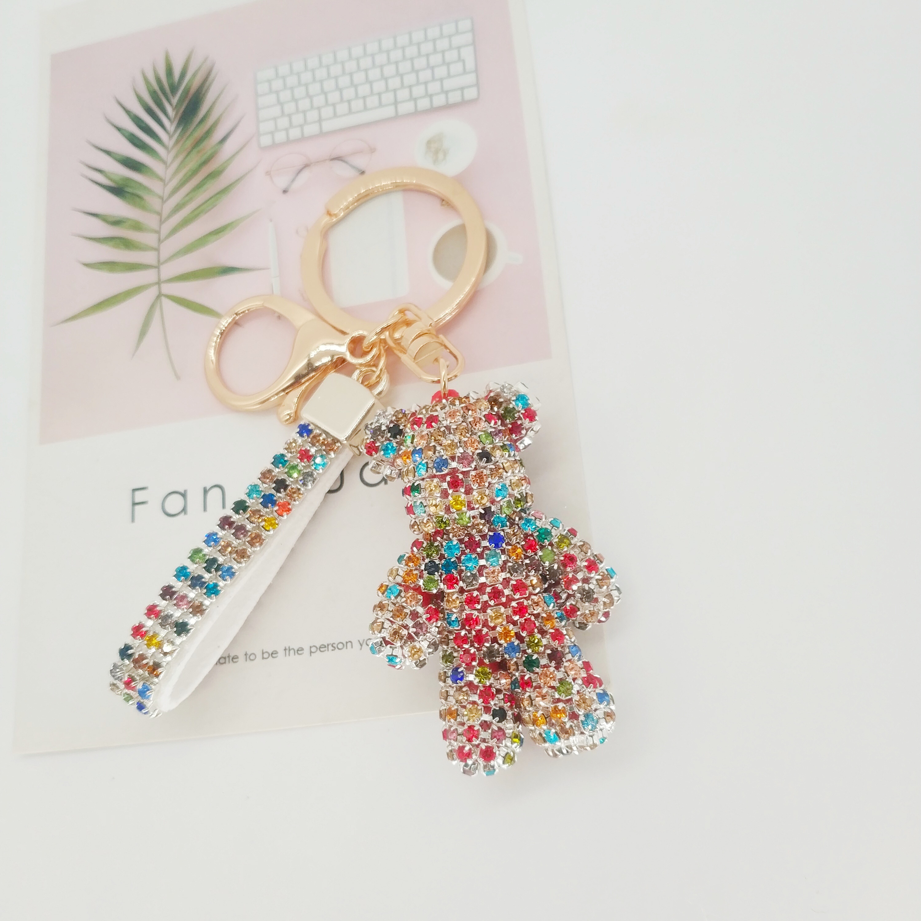 Manufacturers Direct Sales Of New Creative Stick Diamond Violence Bear Keychain Flash Diamond Lady Bag Pendant Trinket Pendant undefined