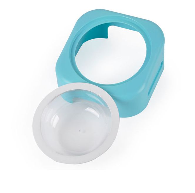 Pet bowl, cat and dog bowl, fall resistant, aseptic, non-slip inclined mouth can be a number of splicing combinations not easily broken Specification drawing