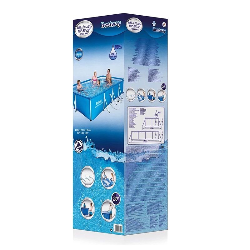 300 x 201 x 66cm steel professional splash-proof frame swimming pool set with filter pump Item Picture
