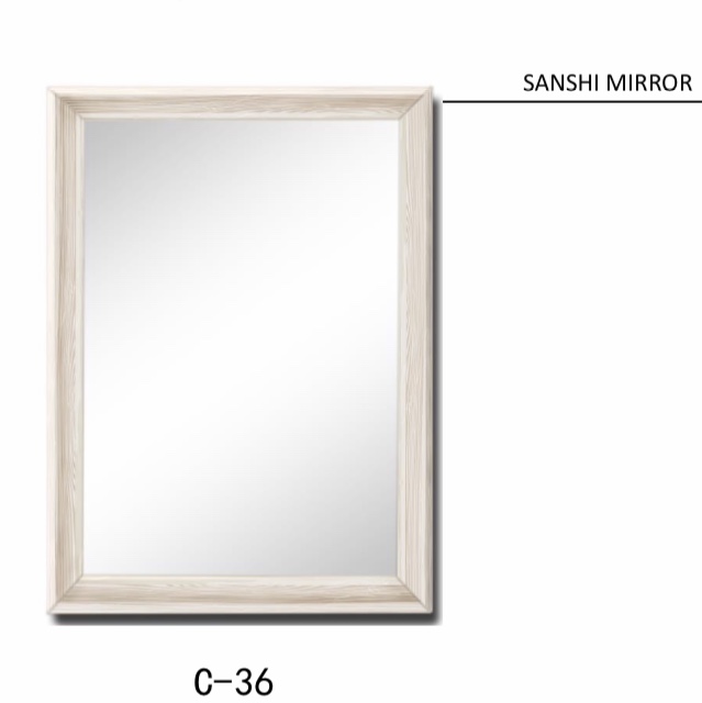 PS仿木相框镜子玄关浴室镜