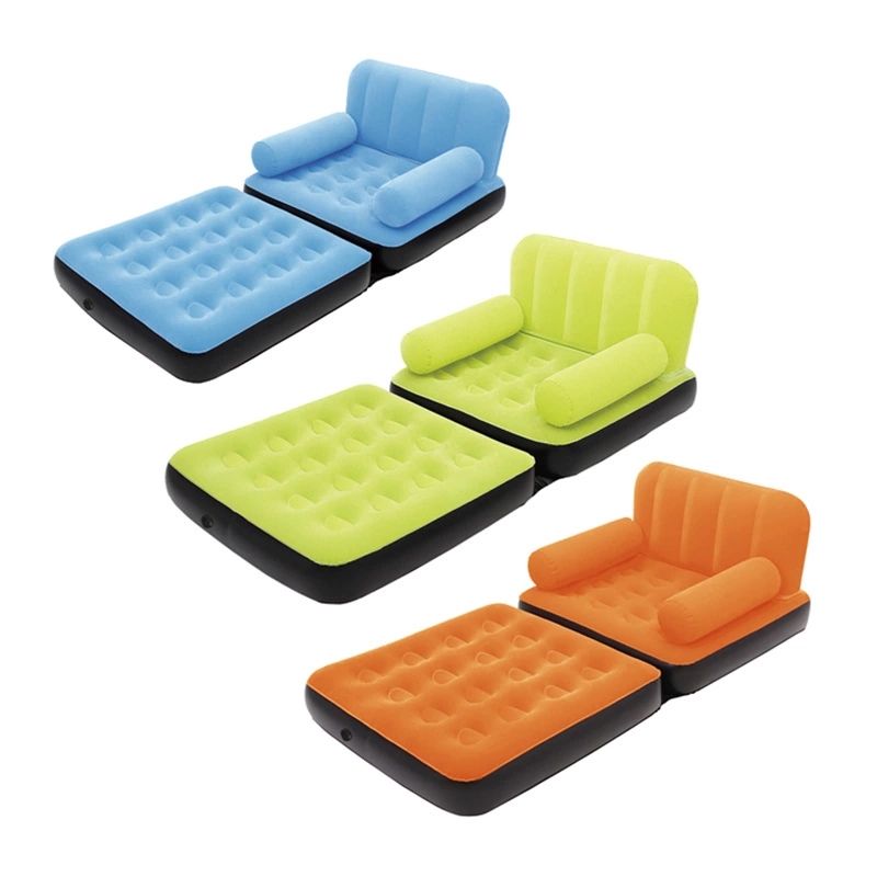 Inflatable sofa 67277, 75-inch x 38-inch x 25-inch with armrests Item Picture