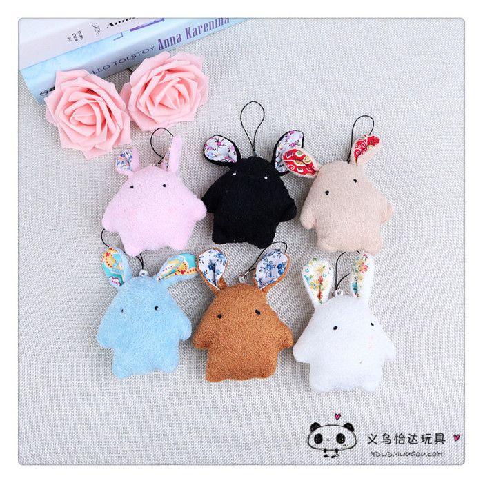 Rouge rabbit pearl rabbit cute stuffed toy mobile phone pendant wedding wedding doll